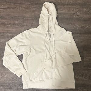 ALO Yoga Cream Zip-Up Hoodie